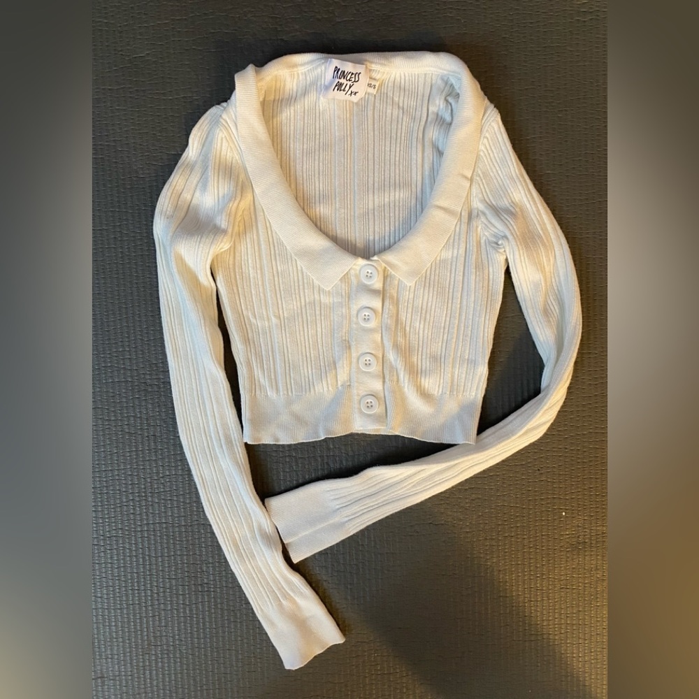 Princess Polly Cropped Long Sleeve, XS